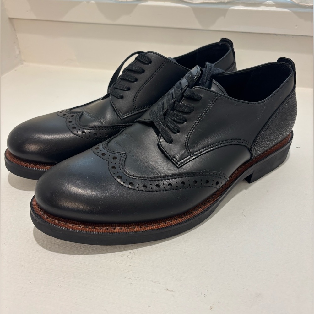 Coach Men’s Black Leather Oxfords